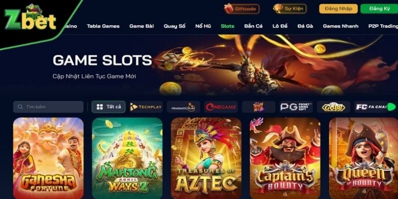 Game slot Zbet quay thưởng lớn 